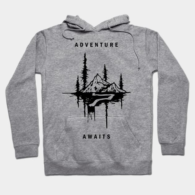 Adventure Awaits v1 Hoodie by JJFDesigns